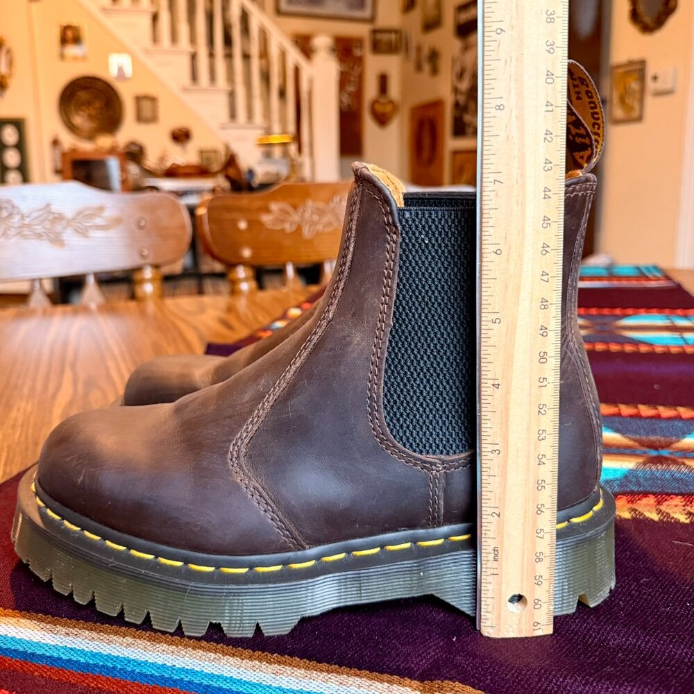 Dr. Martens 2976 Bex Crazy Horse Brown Leather Chelsea Boots - Barely Worn - Picture 8 of 8